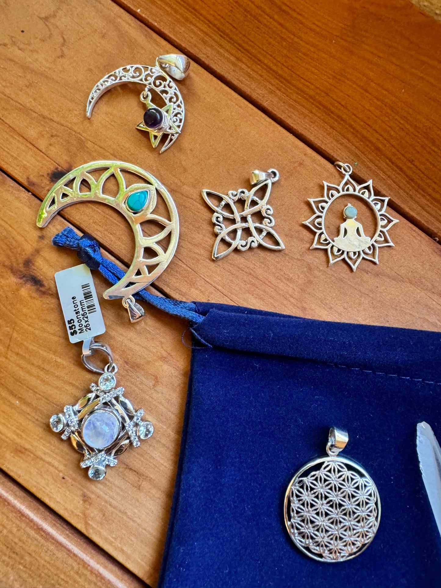 フラワー・オブライフとレムリアンシード(ストーン&シルバー)