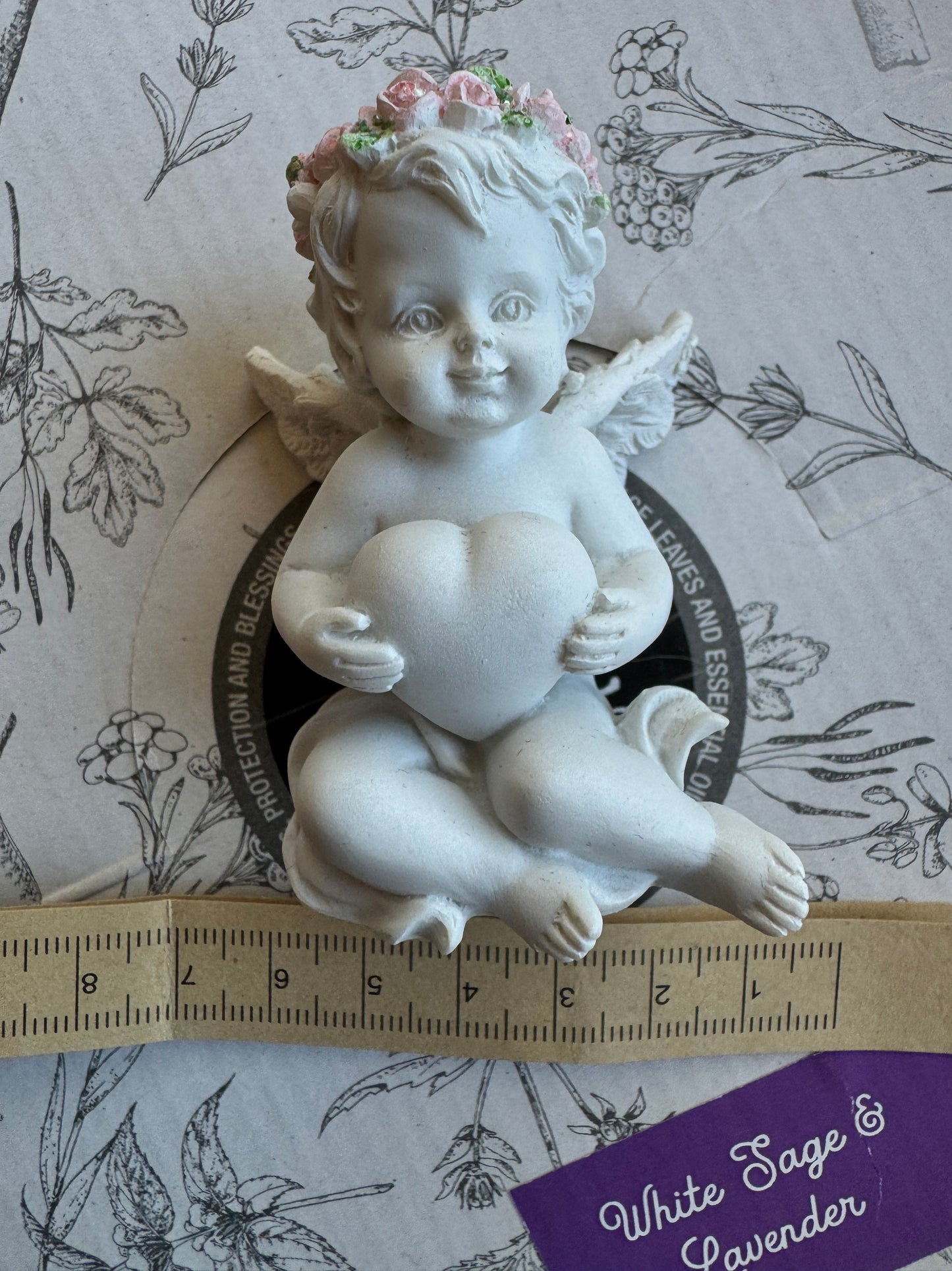 おしゃべりエンジェル、あなたの守護天使を届けます。インセンス、ステンドグラス・ステッカー付き