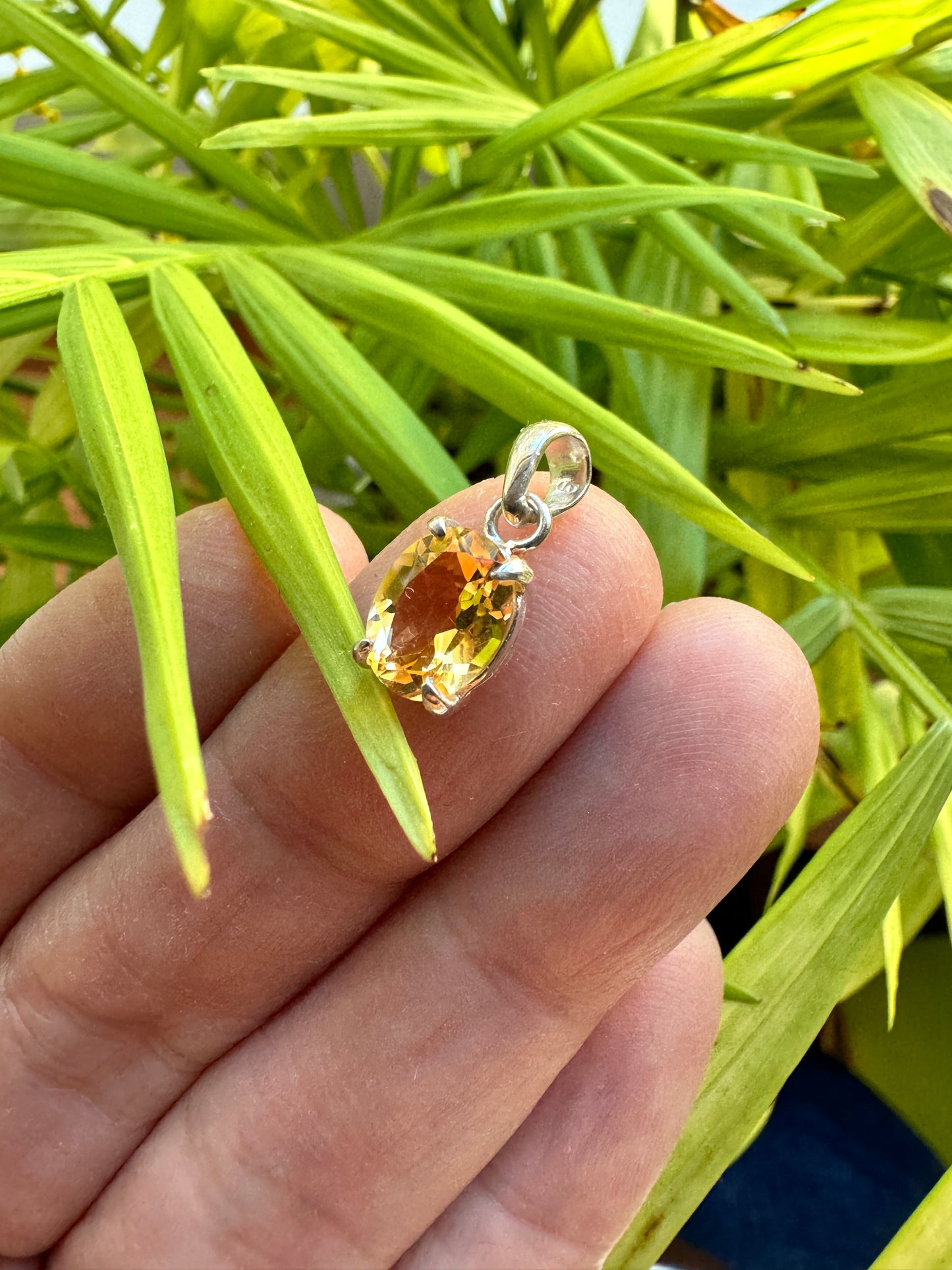 シトリン天然石 ペンダントヘッド(ブルータートル)