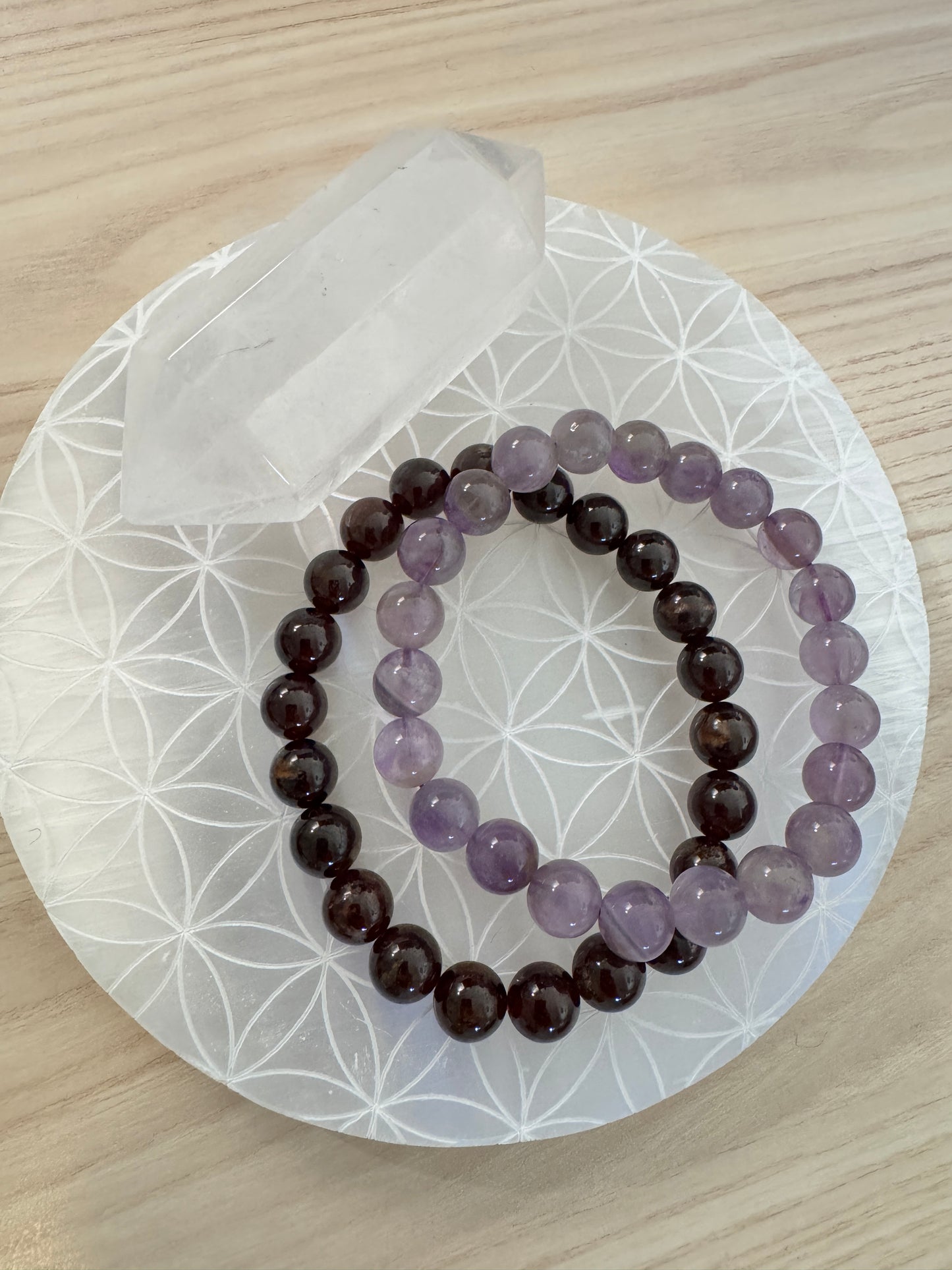 ガーネット・アメジスト・ポイント水晶3点セット