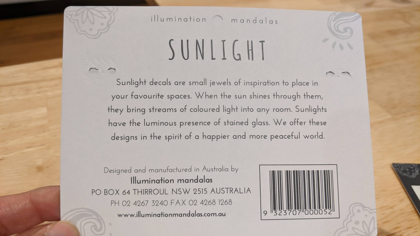 (チャクラ) 🇦🇺ステンドグラス・ステッカー【Made in オーストラリア】SUNLIGHT