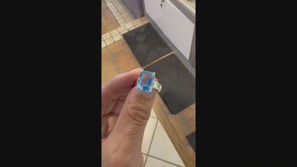 ブルートパーズのリング